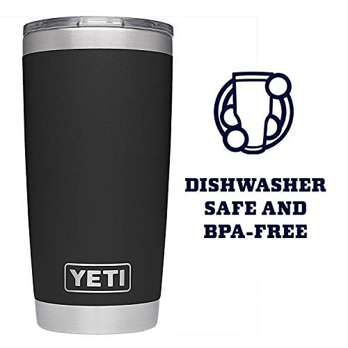 Amazon.com: YETI Rambler 20 oz Stainless Steel Vacuum Insulated Tumbler w/MagSlider Lid, Black: Sports & Outdoors