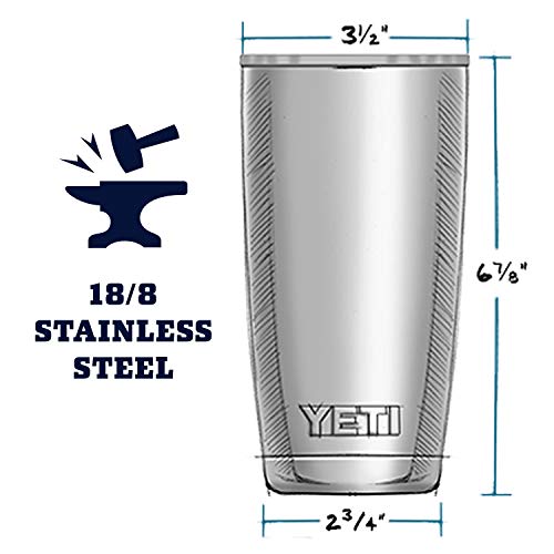 Amazon.com: YETI Rambler 20 oz Stainless Steel Vacuum Insulated Tumbler w/MagSlider Lid, Black: Sports & Outdoors