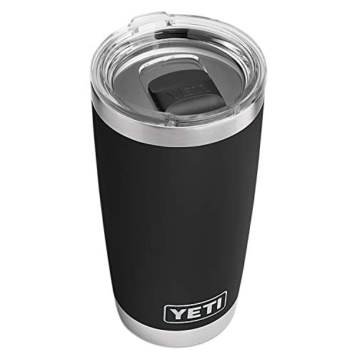 Amazon.com: YETI Rambler 20 oz Stainless Steel Vacuum Insulated Tumbler w/MagSlider Lid, Black: Sports & Outdoors