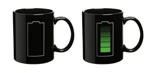 Creative Battery Magic Mug Positive Energy Color Changing Cup Ceramic Discoloration Coffee Tea Milk Mugs Novelty Gifts