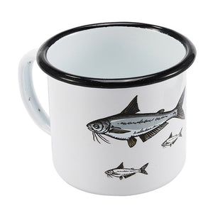 350 ml Enamel Coffee Mug Creative Animal Plant Breakfast Cup Black Roll Rim with Handgrip Milk Tea Cup