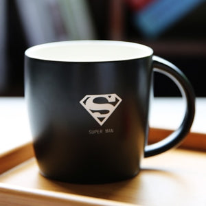 3D Engraving Large Captain Super Hero Ceramic Coffee Mugs Cup Creative Milk Mug Superhero Portable Tumbler Drink Iron Man Batman