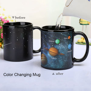 Newest Style Ceramic Cups Changing Color Mug Milk Coffee Mugs Friends Gifts Student Breakfast Cup Star Solar System Mugs