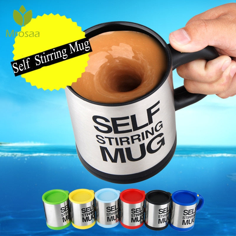 400ml Mugs Automatic Electric Lazy Self Stirring Mug Cup Coffee Milk Mixing Mug Smart Stainless Steel Juice Mix Cup Drinkware